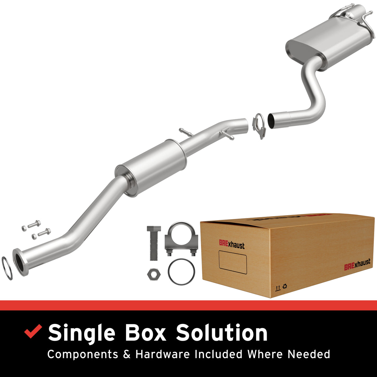 BRExhaust 2001-2005 Lexus IS300 3.0L Direct-Fit Replacement Exhaust System BRExhaust Exhaust System Kit  AXOPROS