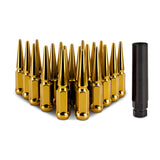 Mishimoto Steel Spiked Lug Nuts M12x1.5 20pc Set - Gold Mishimoto Lug Nuts  AXOPROS