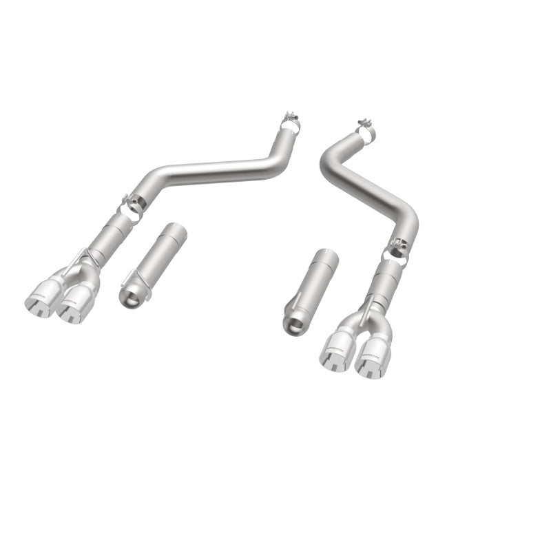MagnaFlow Axle-Back, SS, 3in, Quad Split Rear 3.5 Tips 2015 Dodge Challenger incl SRT Hellcat Magnaflow Catback  AXOPROS