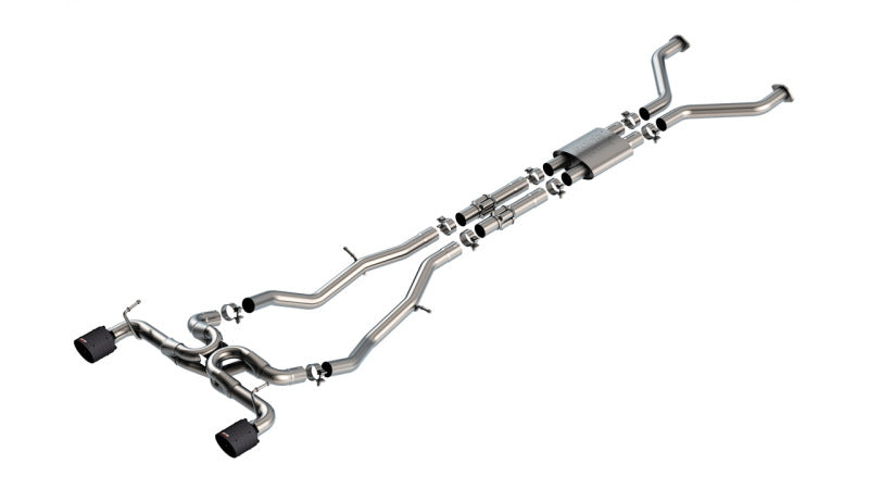 Borla 22-24 Nissan Z 2.5in ATAK Cat Back Exhaust 4.5in Tip - Carbon Fiber Black Anodized Borla Catback  AXOPROS