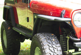 Fishbone Offroad 97-06 Jeep Wrangler TJ Steel Rock Slider - Black Textured Powdercoat Fishbone Offroad Steps  AXOPROS