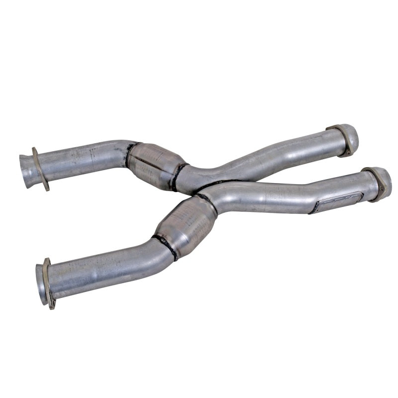 BBK 79-04 Mustang Coyote Swap Short Mid X Pipe w Catalytic Converters 3.0 For BBK Long Tube Headers BBK X Pipes  AXOPROS