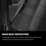 Husky Liners 10-15 Dodge Ram Mega Cab X-Act Contour Black 2nd Row Floor Liners Husky Liners Floor Mats - Rubber  AXOPROS