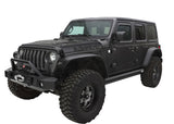 Bushwacker 2018+ Jeep Wrangler (JL) Unlimited Flat Style Flares 4pc - Black Bushwacker Fender Flares  AXOPROS