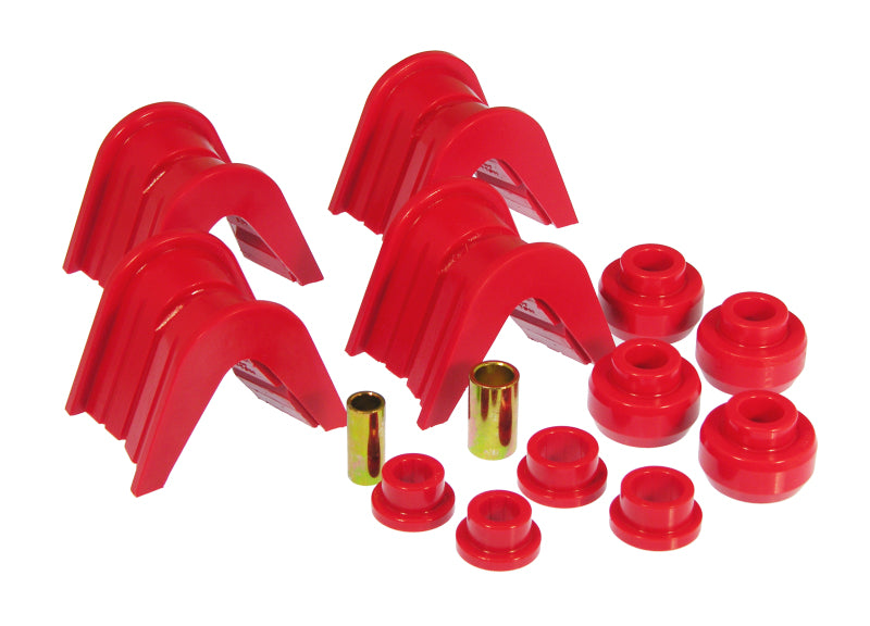 Prothane 66-79 Ford Trucks 14-Piece Bushing Set - 7deg Offset - Red Prothane Bushing Kits  AXOPROS