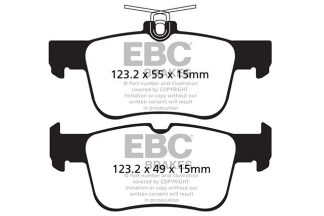 EBC 13+ Ford Fusion 1.6 Turbo Yellowstuff Rear Brake Pads EBC Brake Pads - Performance  AXOPROS