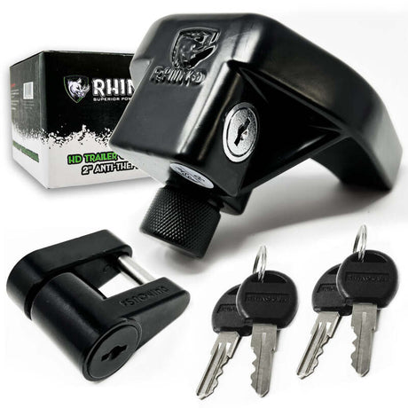 Rhino USA 2In Trailer Coupler Hd Lock Kit-2-Piece Rhino USA Hitch Accessories  AXOPROS