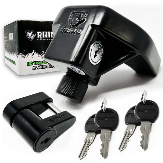 Rhino USA 2In Trailer Coupler Hd Lock Kit-2-Piece Rhino USA Hitch Accessories  AXOPROS