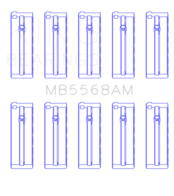 King Honda D16A/Y/Z H22A4 F23A Crankshaft Main Bearing Set - Size STD King Engine Bearings Bearings  AXOPROS