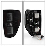 Spyder 09-14 Ford F150 V2 Light Bar LED Tail Lights - Blk Smoke (ALT-YD-FF15009V2-LBLED-BSM) SPYDER Tail Lights  AXOPROS