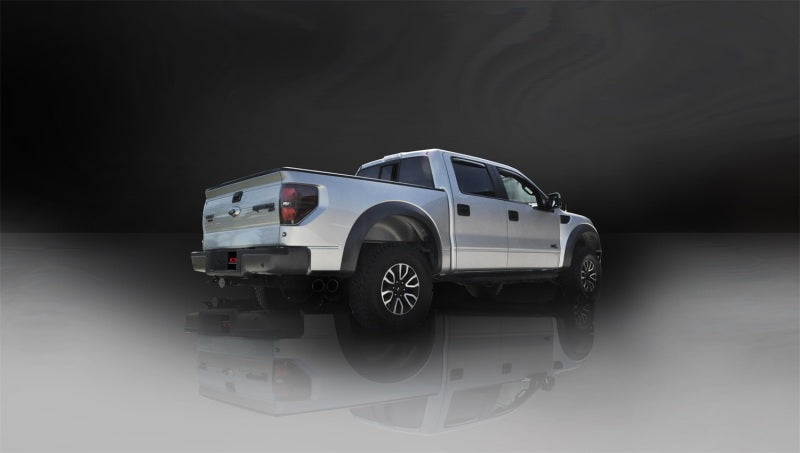 Corsa 2011-2014 Ford F-150 Raptor 6.2L V8 Black Sport Cat-Back Exhaust CORSA Performance Catback  AXOPROS