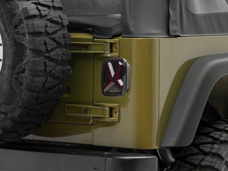 Raxiom Raxiom 76-06 Jeep CJ7 Wrangler YJ & TJ Gladiator LED Tail Lights- Black Housing (Smoked Lens) Tail Lights aftermarket performance part