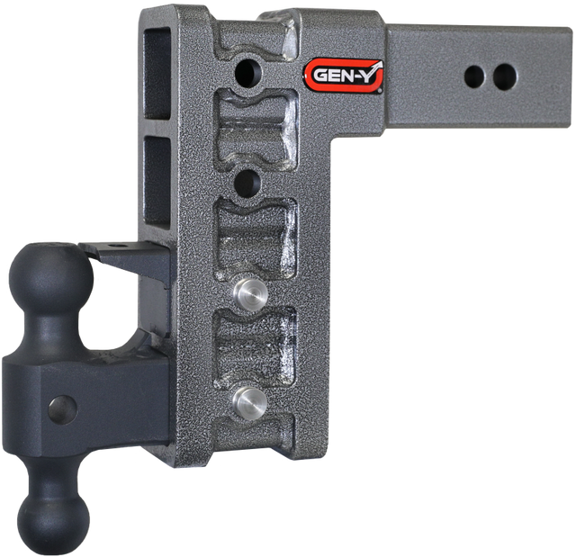 Gen-Y Mega Duty 3in Shank 9in Drop 3.5K TW 32K Hitch w/GH-0161 Dual-Ball/GH-0162 Pintle Lock GEN-Y Hitch Hitch Receivers  AXOPROS