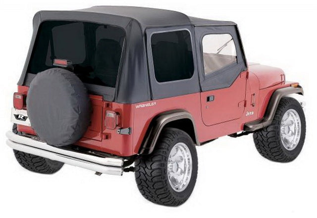 Rampage 1988-1995 Jeep Wrangler(YJ) OEM Replacement Top - Black Diamond Rampage Soft Tops  AXOPROS