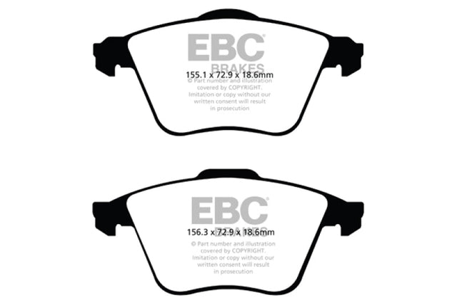 EBC 07-13 Mazda 3 2.3 Turbo Ultimax2 Front Brake Pads EBC Brake Pads - OE  AXOPROS