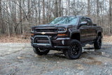 Lund 19-22 Chevrolet Silverado 1500 (Excl. 2019 LD) Bull Bar w/ Light & Wiring-Blk - Black LUND Bull Bars  AXOPROS