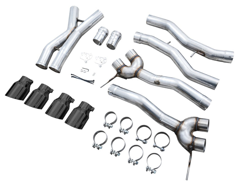 AWE Track Edition Catback Exhaust for BMW G8X M3/M4 - Diamond Black Tips AWE Tuning Catback  AXOPROS