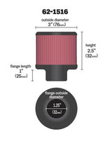 K&N 1in Flange L x 3in OD x 2.5in Height Clamp On Crankcase Vent Filter K&N Engineering Air Filters - Universal Fit  AXOPROS