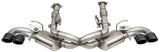 Corsa 20-24 Corvette C8 3in Valved Cat-Back 4.5in Blk Quad Tips Fits Factory Perf Exhaust DeletesAFM CORSA Performance Catback  AXOPROS