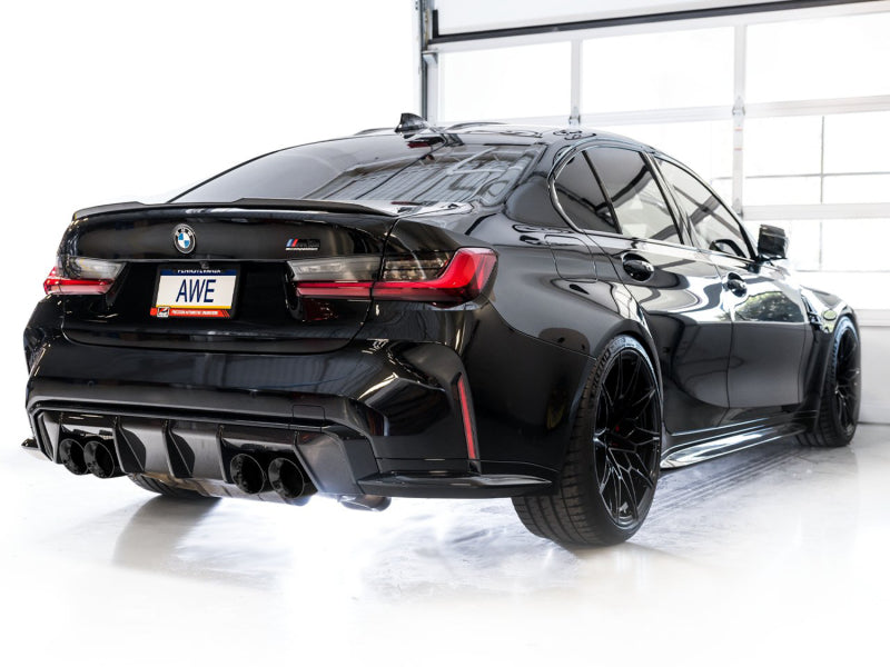 AWE Track Edition Catback Exhaust for BMW G8X M3/M4 - Diamond Black Tips AWE Tuning Catback  AXOPROS