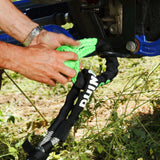 Rhino USA 7/8In X 30Ft Kinetic Rope Recovery Kit W/Soft Shackles (Black) Rhino USA Cargo Tie-Downs  AXOPROS