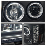 Spyder GMC Sierra 1500/2500 07-13 Projector Headlights LED Halo- LED Blk Smke PRO-YD-GS07-HL-BSM SPYDER Headlights  AXOPROS