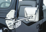 Rampage 1955-1983 Jeep CJ5 Side Mirrors - Stainless Rampage Side Mirrors  AXOPROS