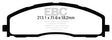 EBC 13+ Ford F250 (inc Super Duty) 6.2 (2WD) Greenstuff Front Brake Pads EBC Brake Pads - Performance  AXOPROS