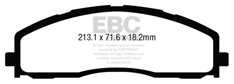 EBC 13+ Ford F250 (inc Super Duty) 6.2 (2WD) Greenstuff Front Brake Pads EBC Brake Pads - Performance  AXOPROS