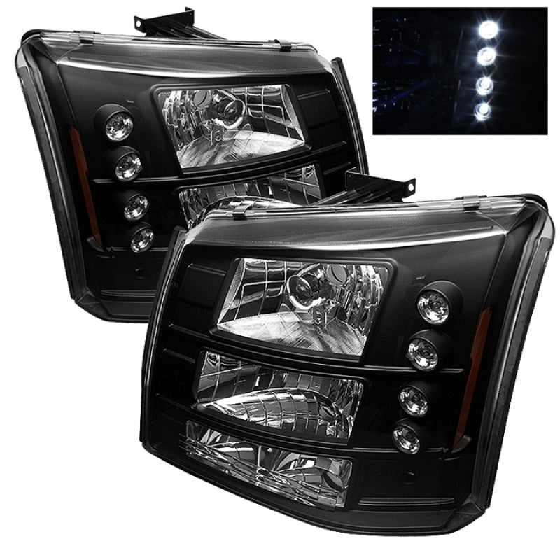 Spyder Chevy Silverado 1500/2500 03-06 Bumper Lights Crystal Headlights Blk HD-YD-CS03-1PC-AM-BK SPYDER Headlights  AXOPROS