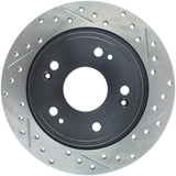StopTech 09-10 Acura TSX / 08-10 Honda Accord Coupe/05-10 Sedan Left Rear Slotted & Drilled Rotor Stoptech Brake Rotors - Slot & Drilled  AXOPROS