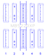 King Subaru WRX/STi EJ20 EJ22 EJ25 Flange #3 Position Performance Main Bearing Set - Size STD King Engine Bearings Bearings  AXOPROS
