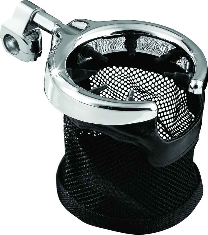 Kuryakyn Drink Holder With Basket 1-1/4in Mount Chrome Kuryakyn Cup Holders  AXOPROS