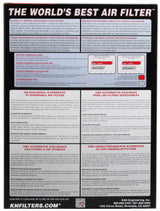 K&N Custom Oval Air Filter 7.75in OW X 14.625in OL x 2in H K&N Engineering Air Filters - Drop In  AXOPROS