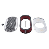 Edelbrock Air Cleaner Elite II Oval Single 4-Bbl Carb 2 5In Red Element Polished Edelbrock Air Filters - Universal Fit  AXOPROS
