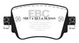 EBC 15-19 Volkswagen GTI 2.0T Redstuff Rear Brake Pads EBC Brake Pads - Performance  AXOPROS