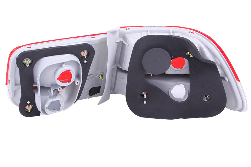 ANZO 1996-2000 Honda Civic Taillights Red/Clear - OEM 4pc ANZO Tail Lights  AXOPROS