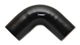 Vibrant 4 Ply Reinforced Silicone Elbow Connector - 1.75in I.D. - 90 deg. Elbow (BLACK) Vibrant Silicone Couplers & Hoses  AXOPROS