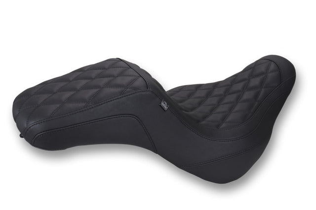 Mustang 18-25 HD Dble Diamond Squareback Low Rider S and El Diablo, Sport Glide Black Mustang Motorcycle Passenger Motorcycle Seats  AXOPROS