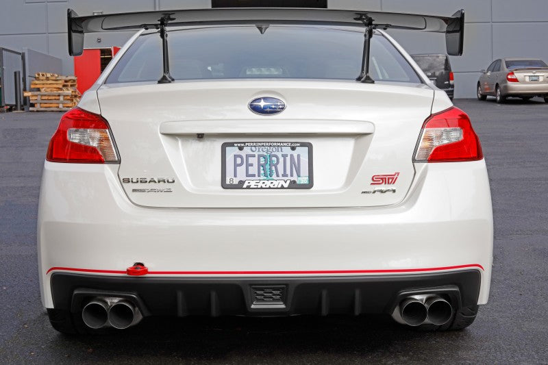 PERRIN 15-21 Subaru WRX/STI Tow Hook Kit (Rear) - Red Perrin Performance Tow Hooks  AXOPROS