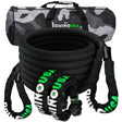 Rhino USA 7/8In X 30Ft Kinetic Rope Recovery Kit W/Soft Shackles (Black) Rhino USA Cargo Tie-Downs  AXOPROS