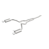 MagnaFlow Cat Back, SS, 2.5in, Street, Dual Split Polished 4.5in Tips 2015 Ford Mustang Ecoboost Magnaflow Catback  AXOPROS