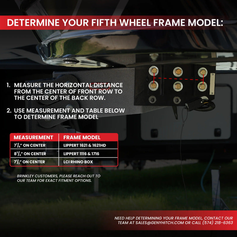 GEN-Y Hitch Gen-Y Nomad Static 5th Wheel to Gooseneck - 6.5K TW 30K Tow - Texture Black (1116/1621/1716 Frames) Hitch Accessories aftermarket performance part