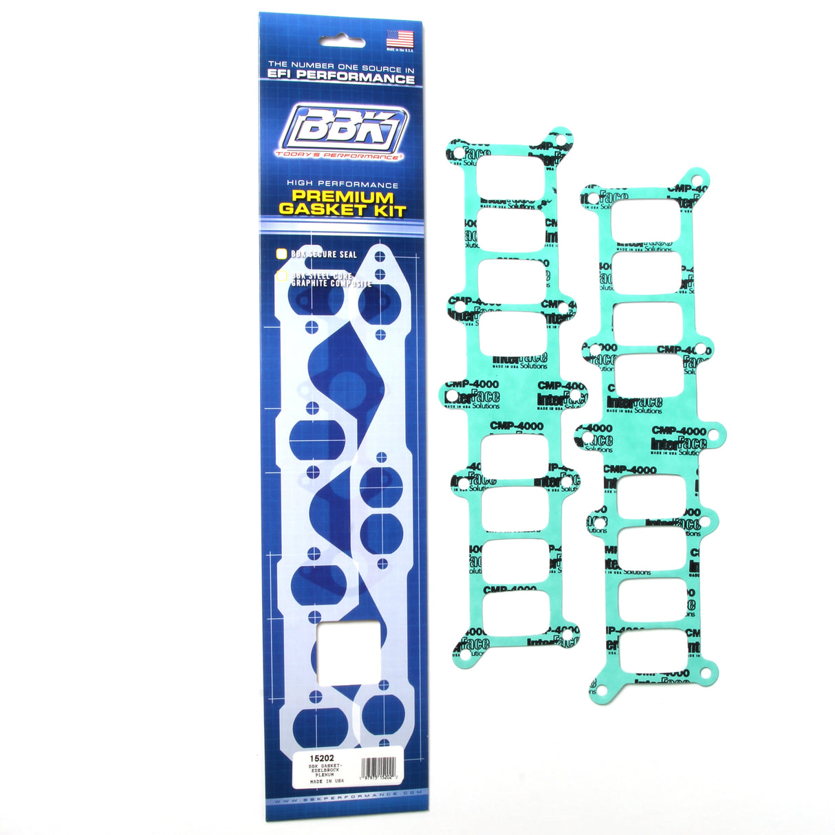 BBK EDELBROCK PERFORMER 5.0 INTAKE MANIFOLD PLENUM GASKETS (2) BBK Performance Parts Fuel Injection Plenum Gasket  AXOPROS