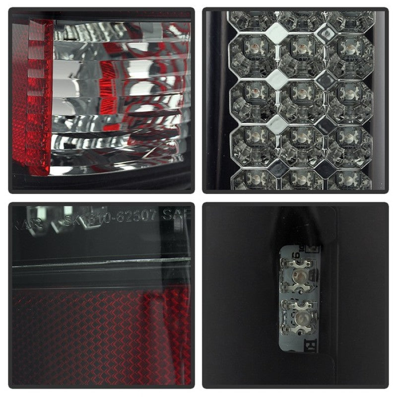 Spyder Ford F150 side 97-03/F250 Super Duty 99-07 LED Tail Lights Blk Smke ALT-YD-FF15097-LED-BSM SPYDER Tail Lights  AXOPROS