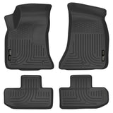 Husky Liners 16-22 Dodge Challenger (RWD) Front & Second Row Black Floor Liners Husky Liners Floor Mats - Rubber  AXOPROS