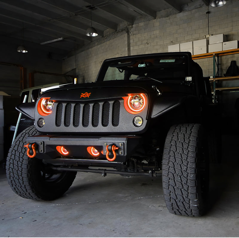 Oracle 7in High Powered LED Headlights - Black Bezel - Dynamic - Dynamic SEE WARRANTY ORACLE Lighting Headlights  AXOPROS