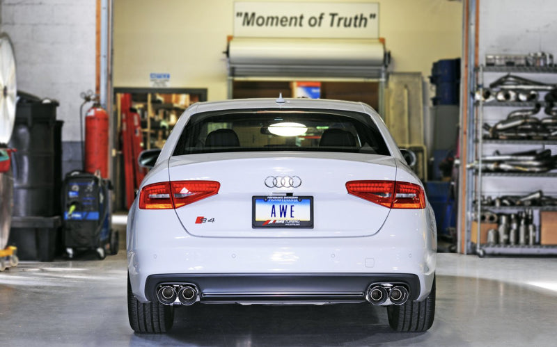 AWE Tuning Audi B8.5 S4 3.0T Touring Edition Exhaust System - Chrome Silver Tips (102mm) AWE Tuning Catback  AXOPROS