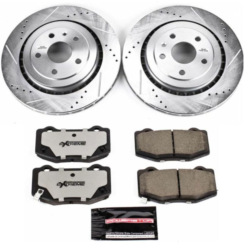 Power Stop 16-18 Cadillac ATS Rear Z26 Street Warrior Brake Kit PowerStop Brake Kits - Performance D&S  AXOPROS