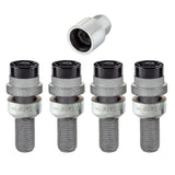 McGard Wheel Lock Bolt Set - 4pk. (Radius Seat) M14X1.5 / 17mm Hex / 28.2mm Shank Length - Black McGard Wheel Bolts  AXOPROS